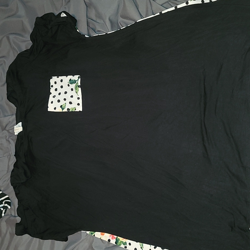 Black floral women's top